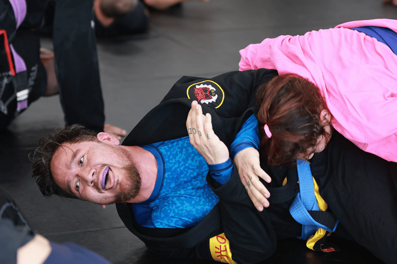 Adults and kids training Brazilian Jiu-Jitsu at Sugoi Submission in Corpus Christi, TX.