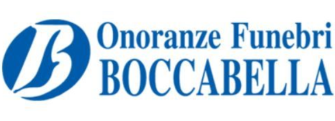 Logo blu per le Onoranze Funebri BOCCABELLA, caratterizzato da una 