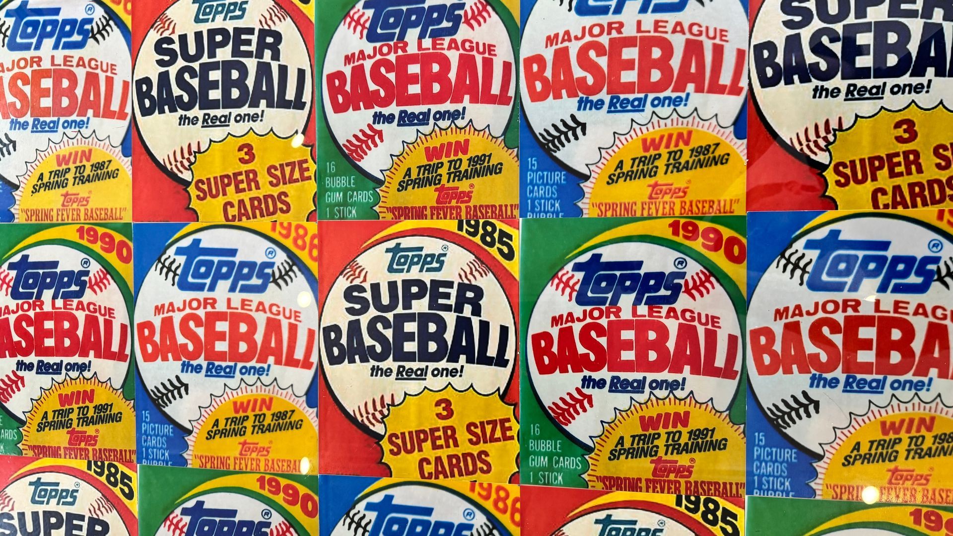 A collection of topps baseball cards from 1985