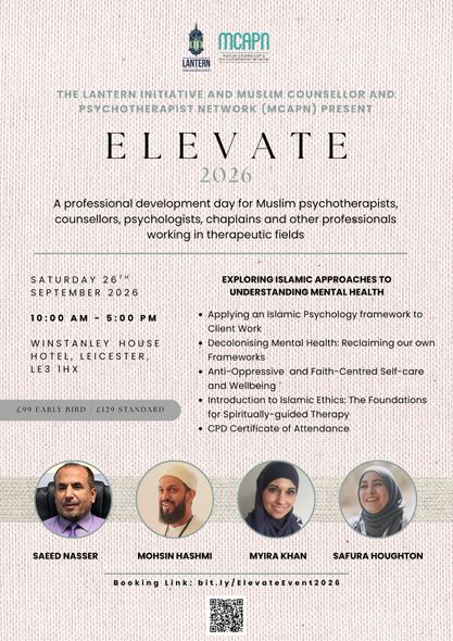 Elevate - Conference for Muslim therapists, psychologists, counsellors and mental health practitioners