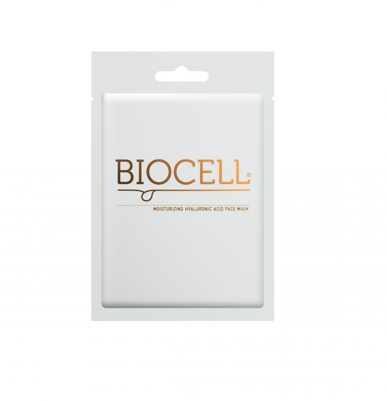White Biocell product package with orange and brown logo on a light gray background