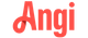 Red Angi logo text on a white background