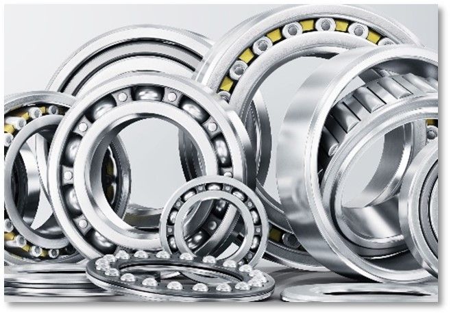 There are many different types of bearings in this picture.