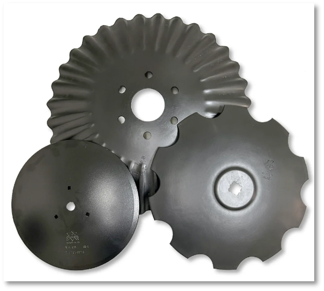 Three different types of discs are stacked on top of each other