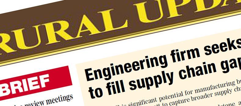 A newspaper article titled rural update brief