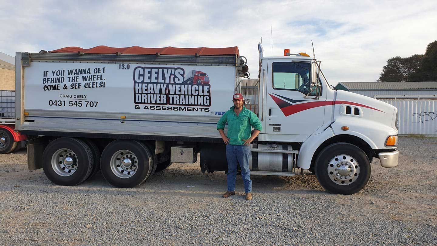 Convoy of Trucks in Line on a Country Highway — Ceely's Heavy Vehicle Driver Training & Assessments In Yass, NSW