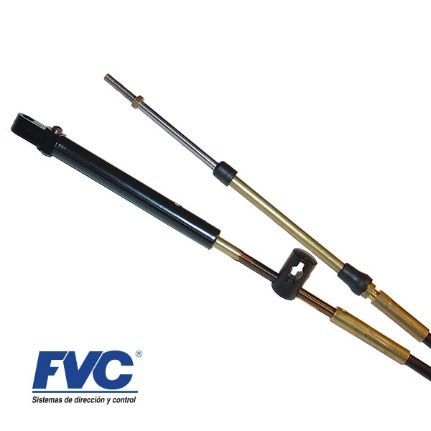 Un primer plano de un cable FVC sobre un fondo blanco.