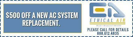 A coupon for $ 500 off a new ac system replacement