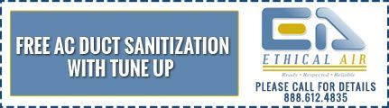 A coupon for free ac duct sanitization with tune up