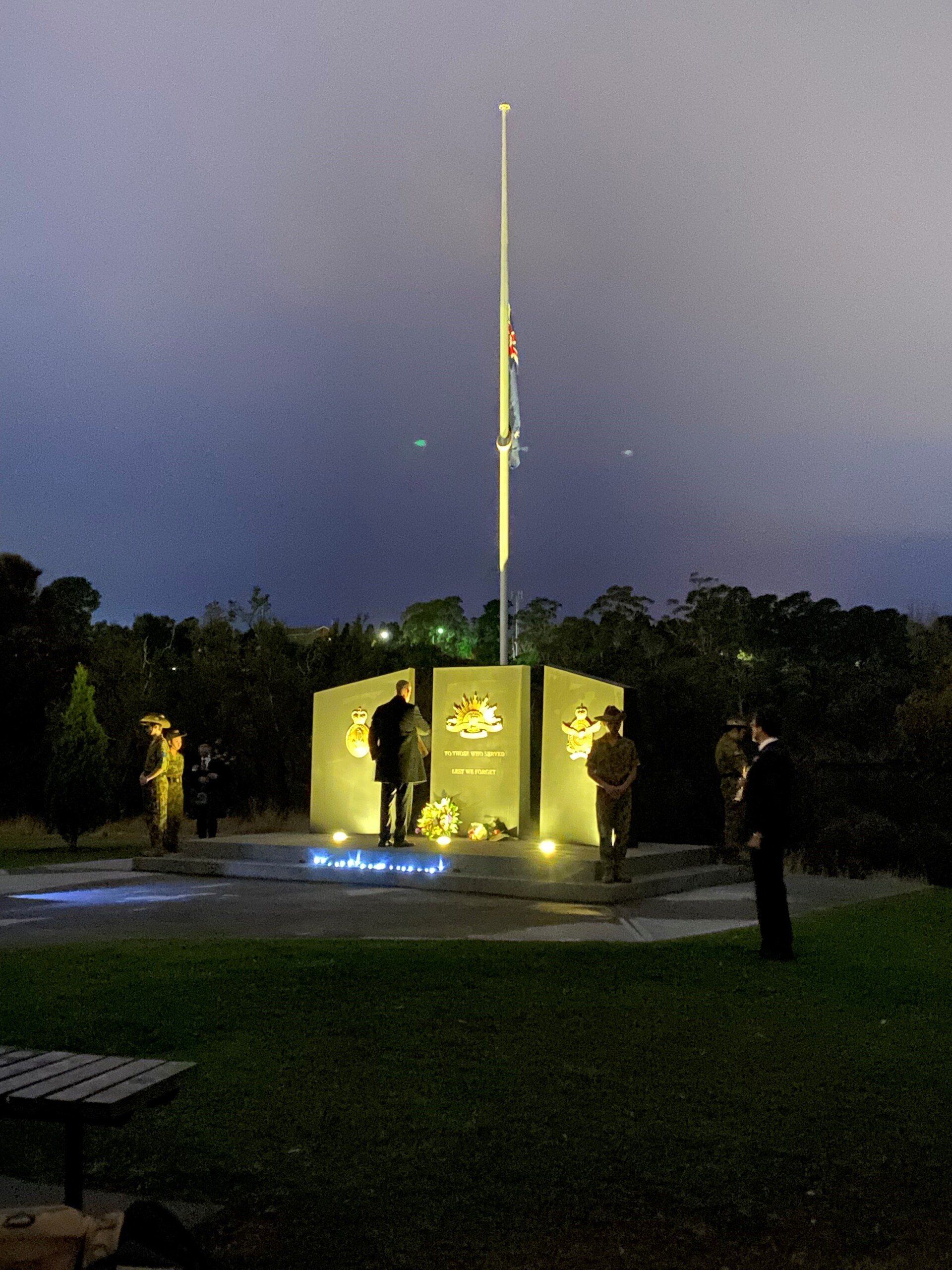 Paul Armstrong Laying The Claremont RSL Wreath ANZAC Dawn Service — Claremont, TAS — Claremont RSL
