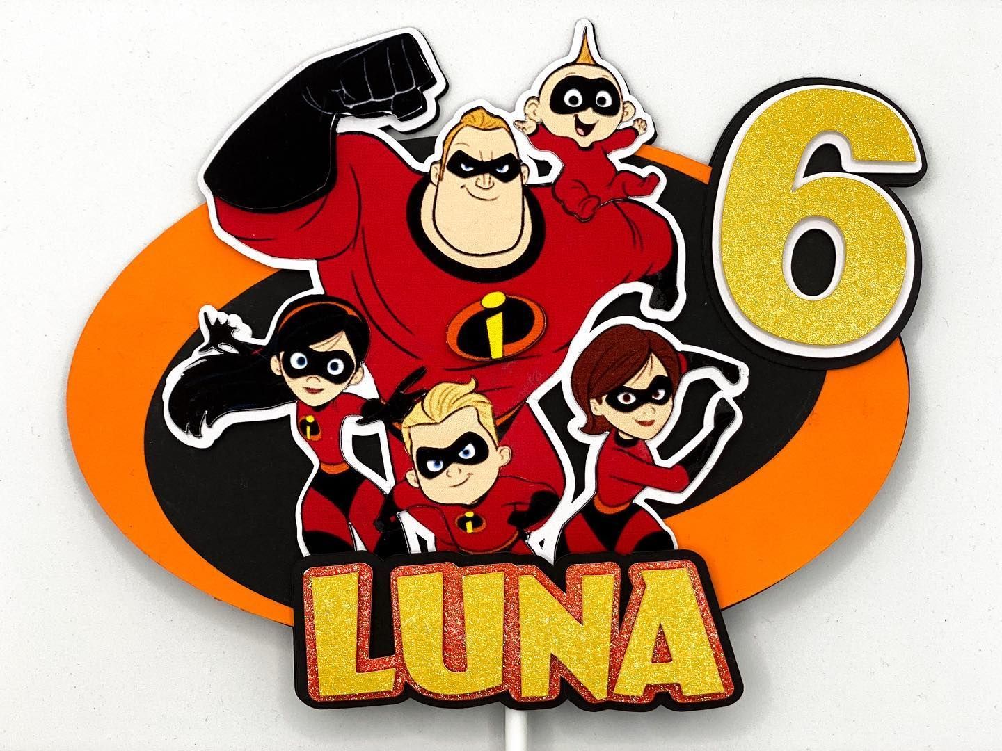 The Incredible Family Inspired Cake Topper