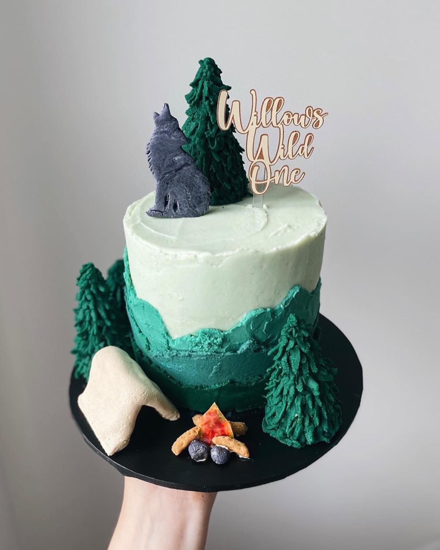 Dog Cake With Custom Miniature Cake Topper