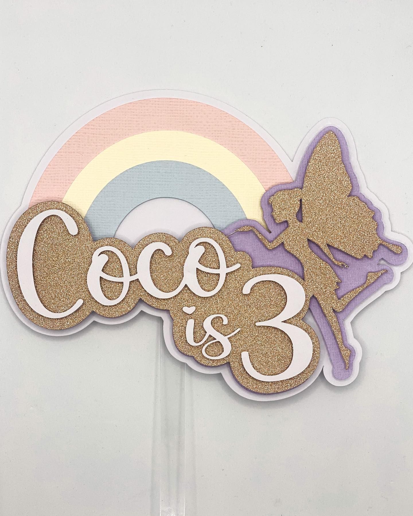 Fairy Rainbow Cake Topper