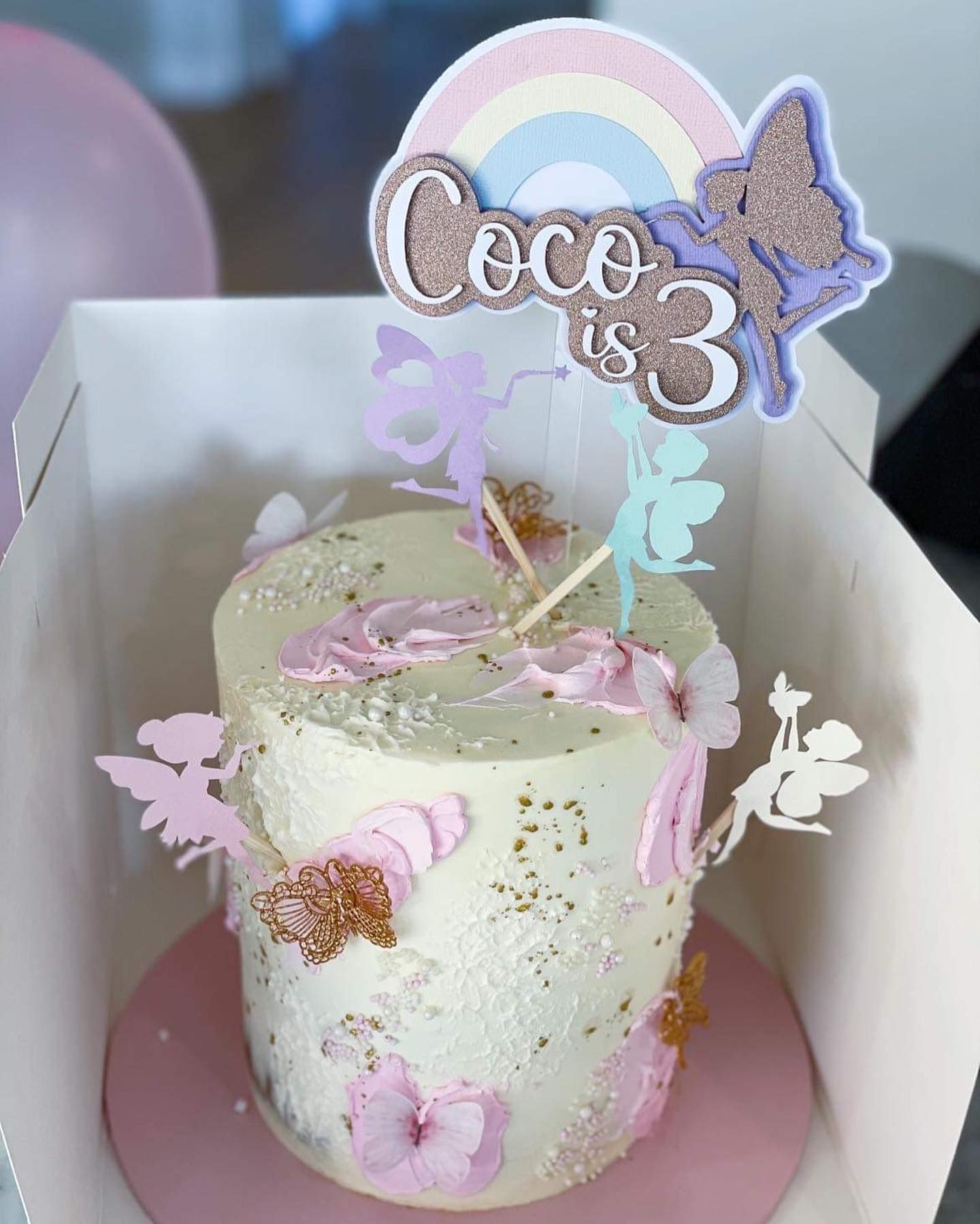 Rainbow Fairies Cake Topper Pieces