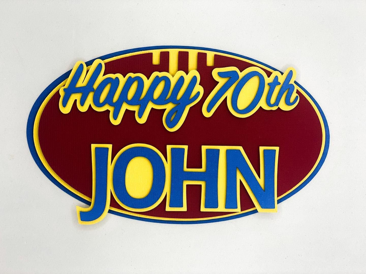 Brisbane Lions Football Cake Topper