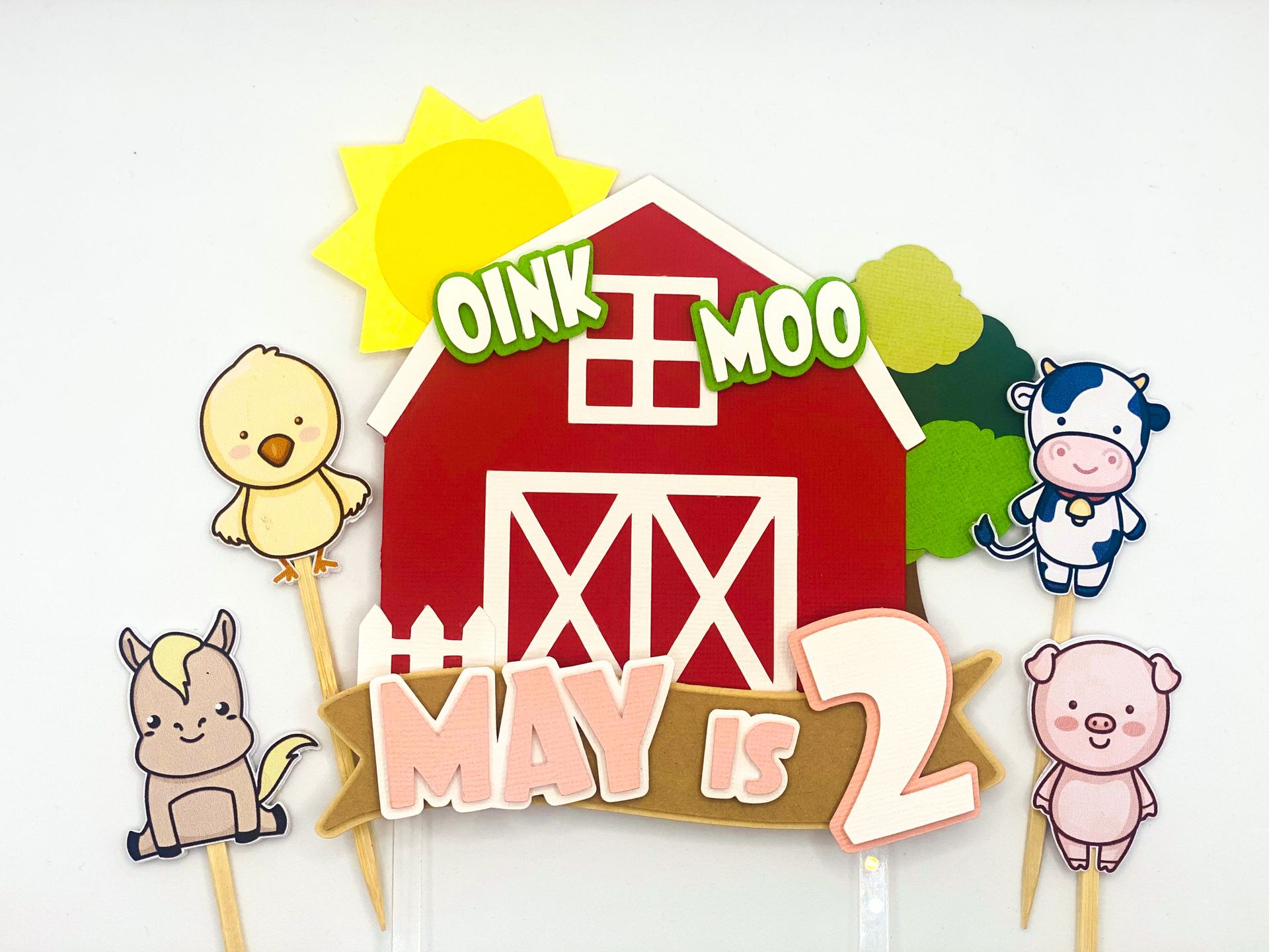 Barnyard Animals Cake Topper