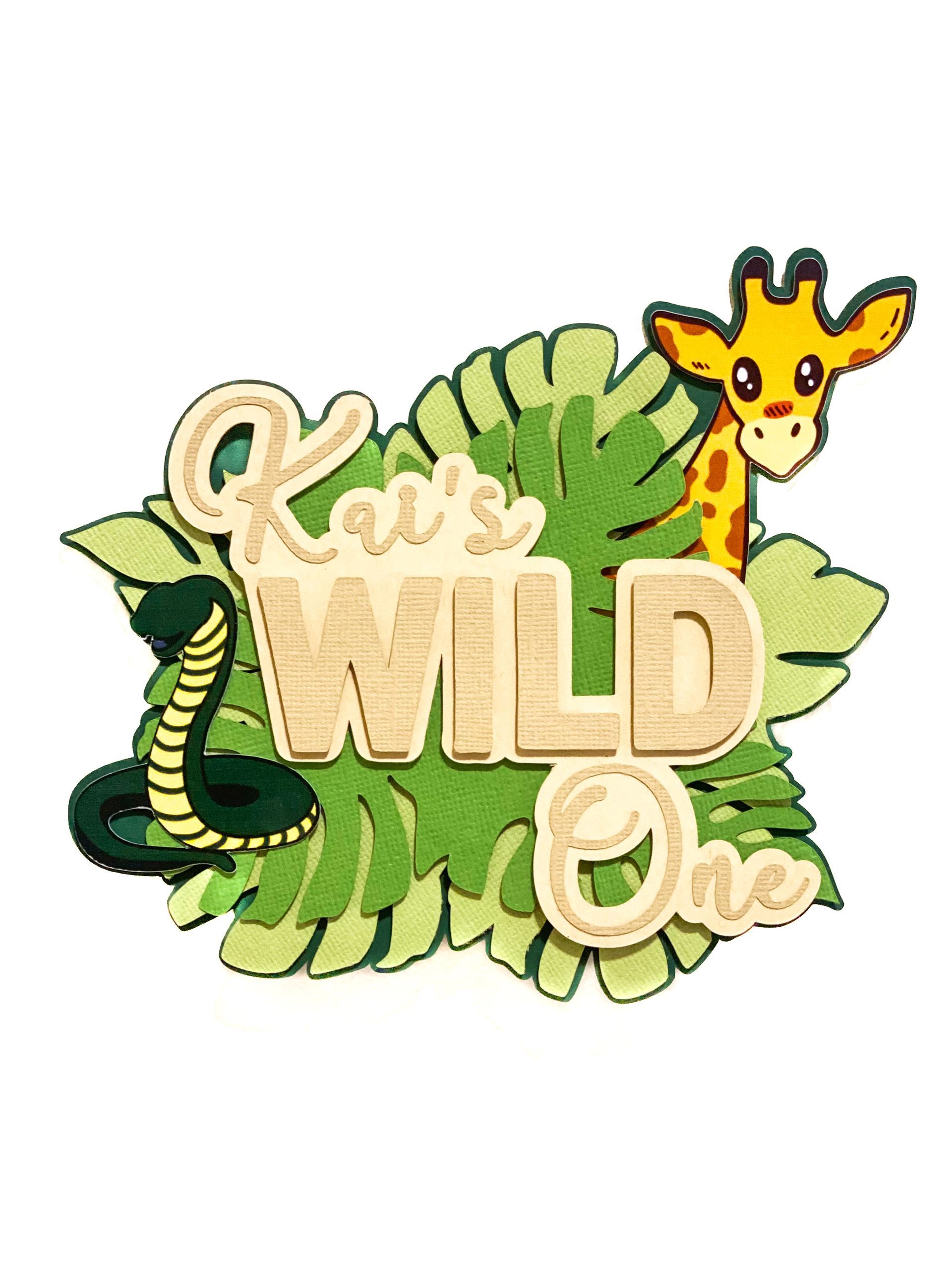 Safari Themed Cake Topper