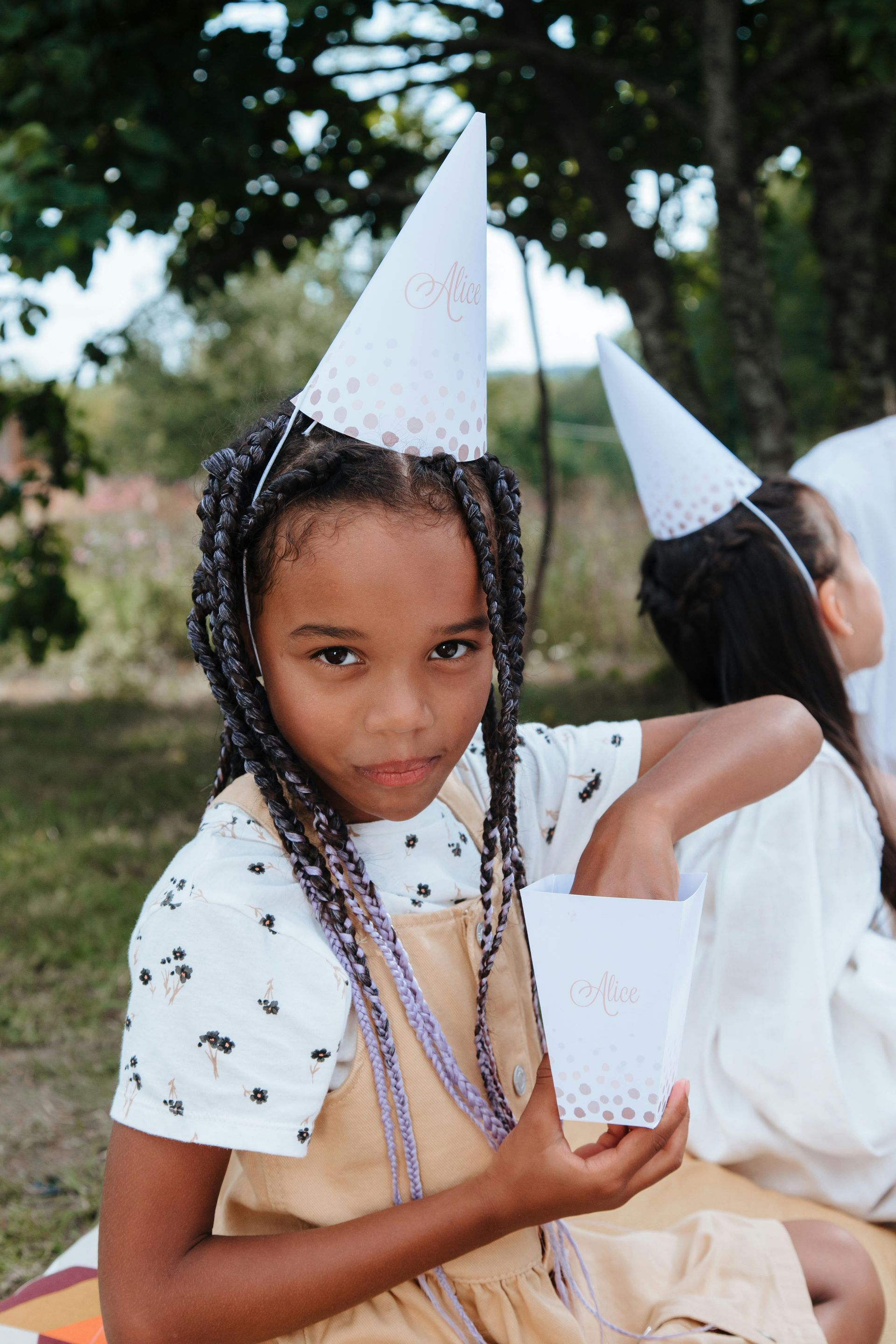 Girl Wearing Custom Party Hat At Gold Coast Birthday