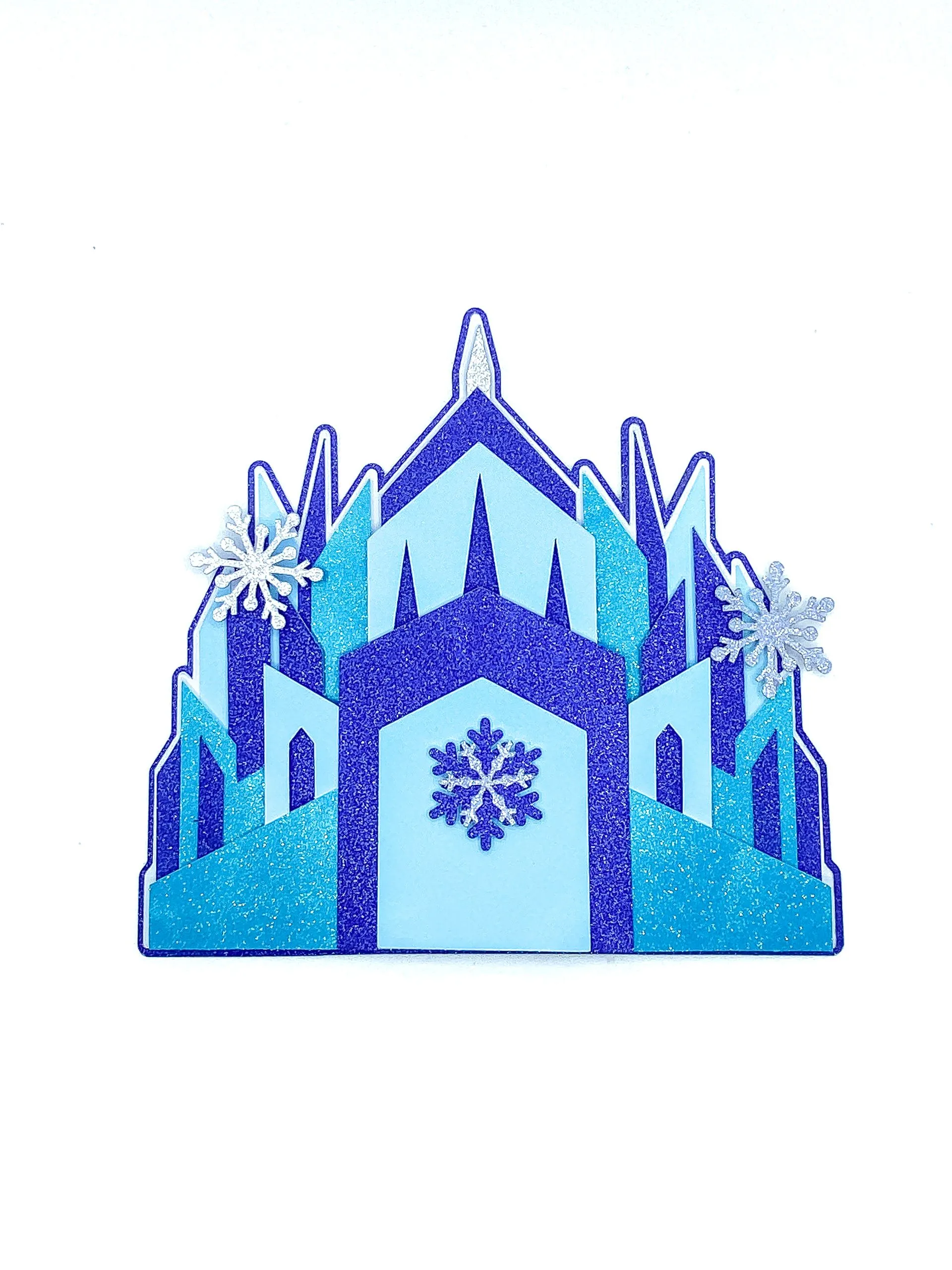 Ice Castle Glitter Cake Topper