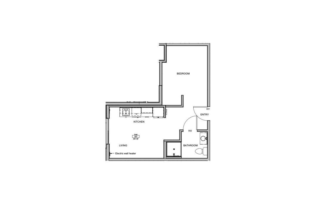 studio + den floor plan