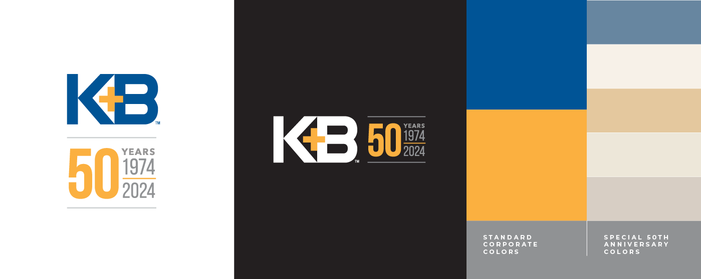 K&B Industries special logo and color palette