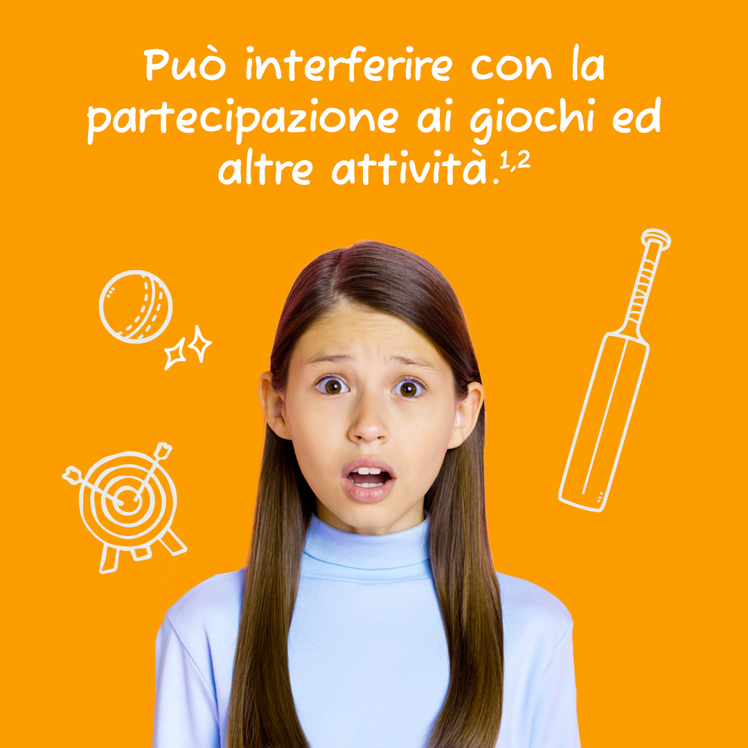 Una giovane ragazza con uno sguardo sorpreso sul viso