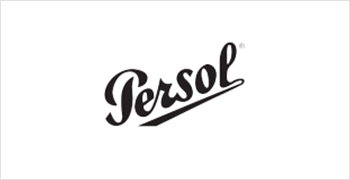 Il logo Persol è su sfondo bianco.