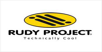 Progetto rudy logo tecnicamente interessante su uno sfondo bianco
