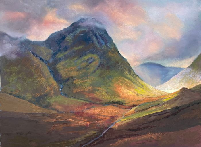 Changing Patterns, Glencoe - painting by Margaret Evans