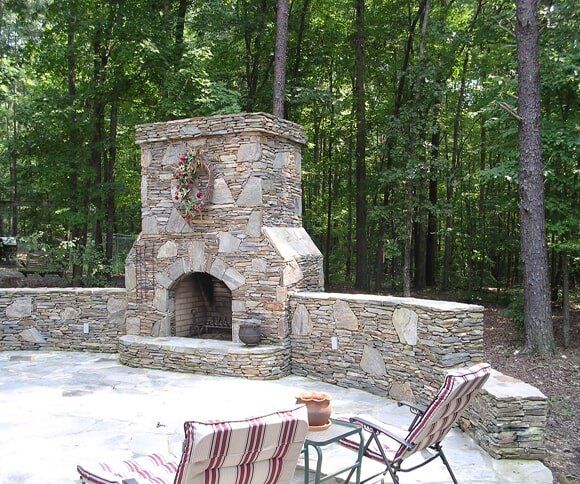 Hoopers Creek Outdoor Fireplace