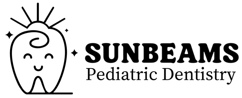 A black and white logo for sunbeams pediatric dentistry