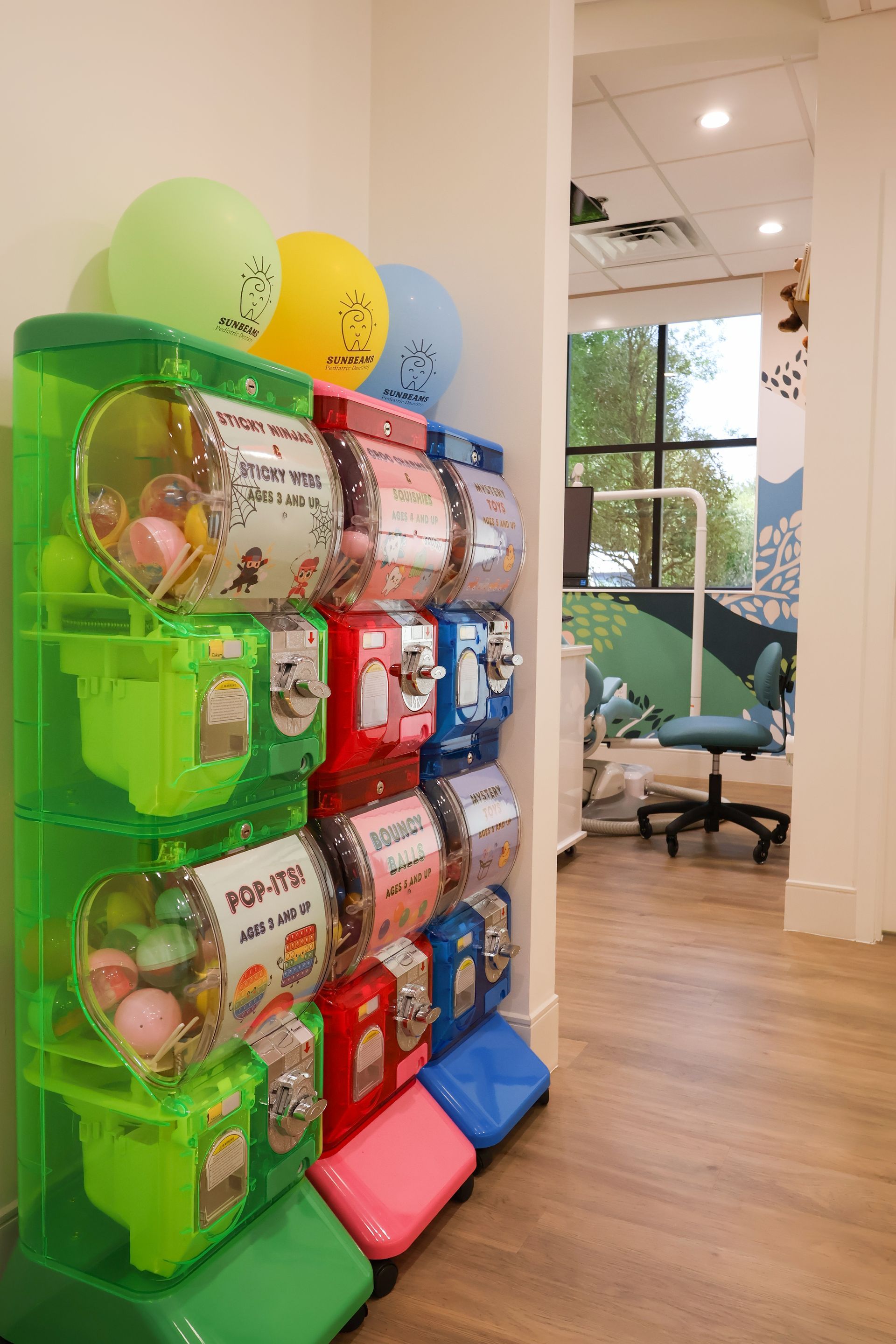 Sunbeams Pediatric Dentist Vending Machines colorful