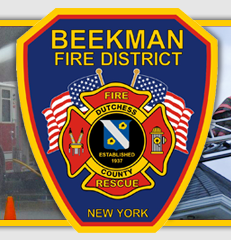A logo for the beekman fire district in new york