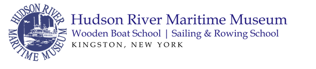 A logo for the hudson river maritime museum in kingston new york