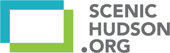 The logo for scenic hudson.org is blue and green.