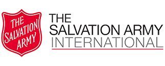 The salvation army international logo on a white background.