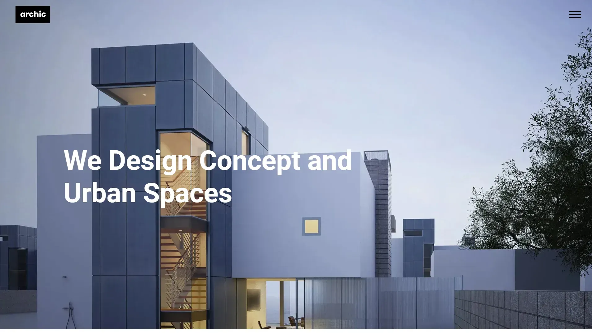 A screenshot of a website for a company called we design concept and urban spaces.