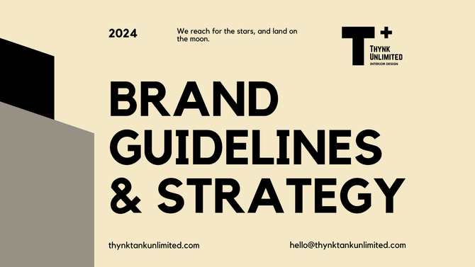 A poster with the words `` brand guidelines & strategy '' on it.