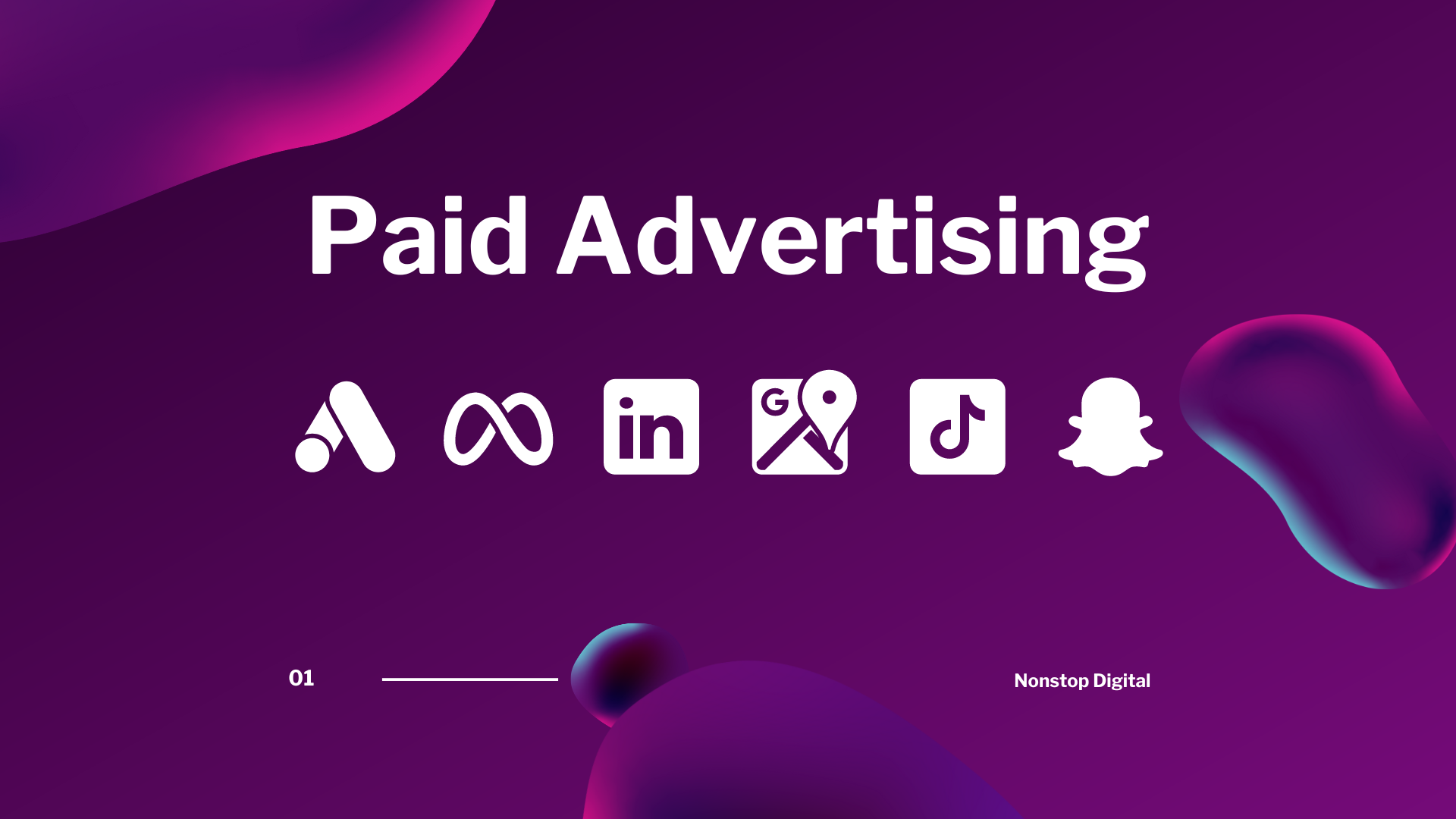 A purple background with the words paid advertising on it