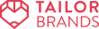 A tailor brands logo with a red heart on a white background.