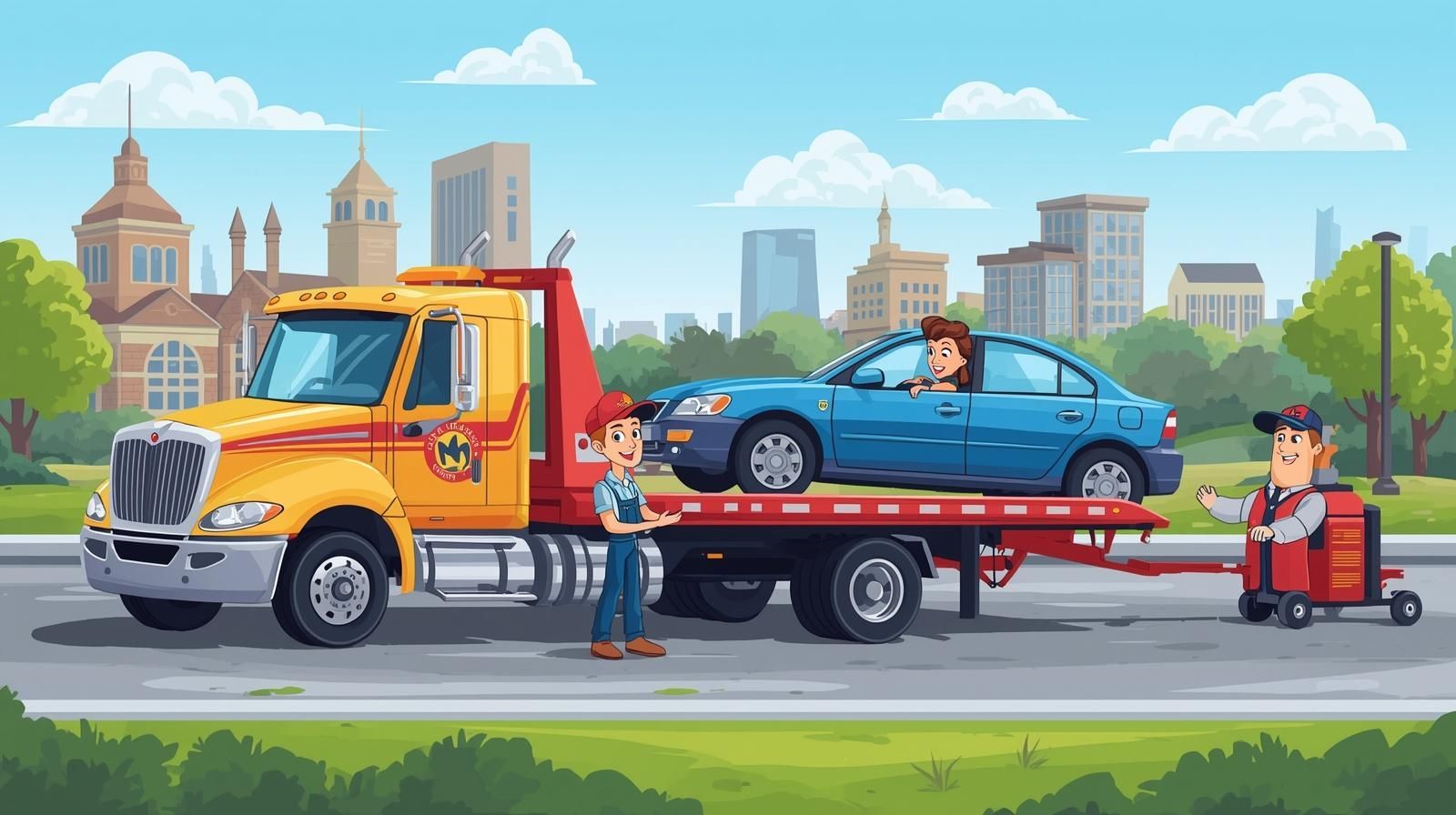 cartoony novi tow