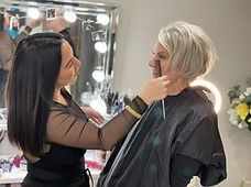 Woman Having a Makeup — Naples, FL — Pampered Image Beauty Bar & Bridal