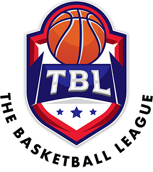 The logo for the basketball league has a basketball on it