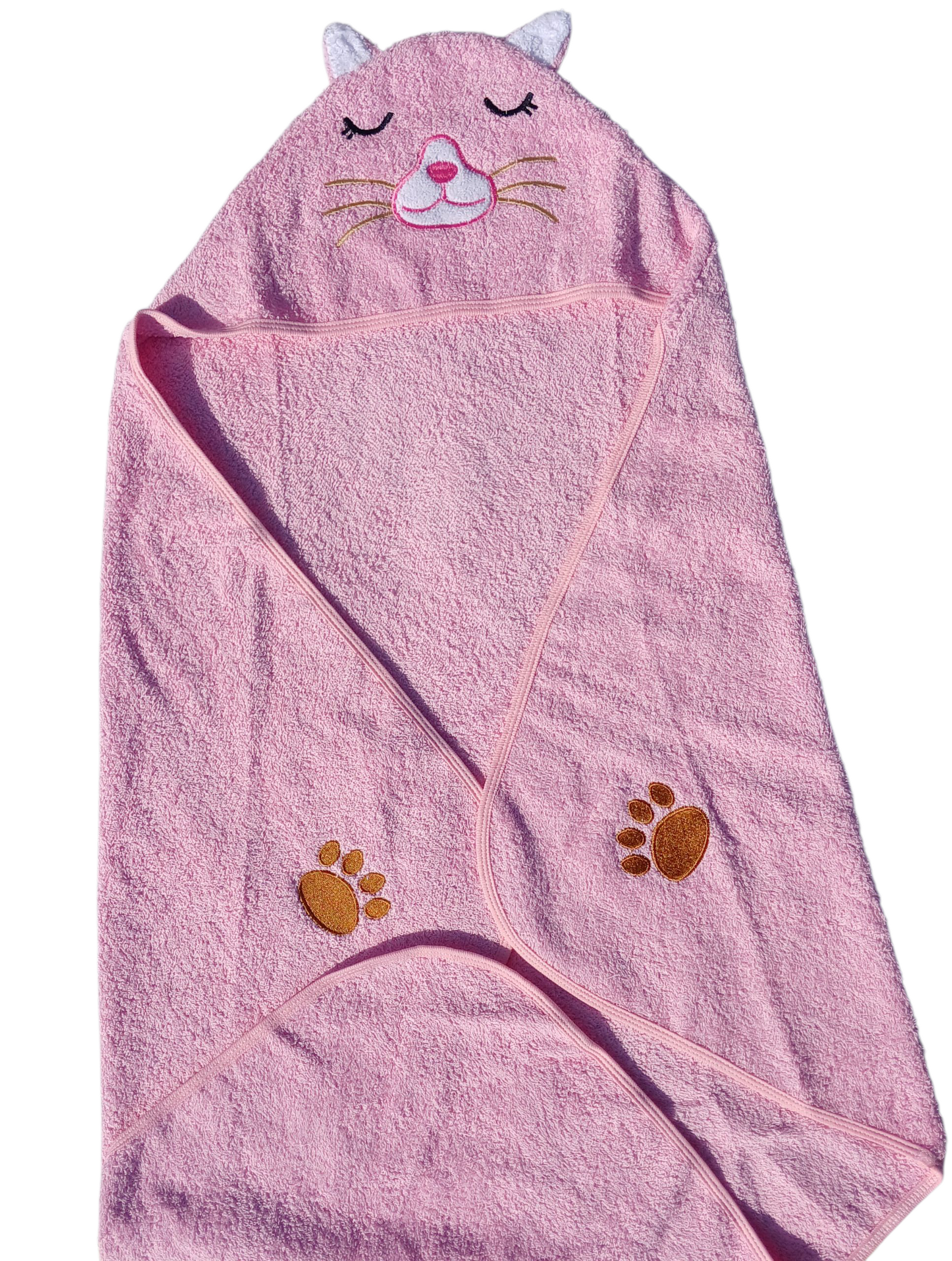 Toalla bordado  Gatito ROSA