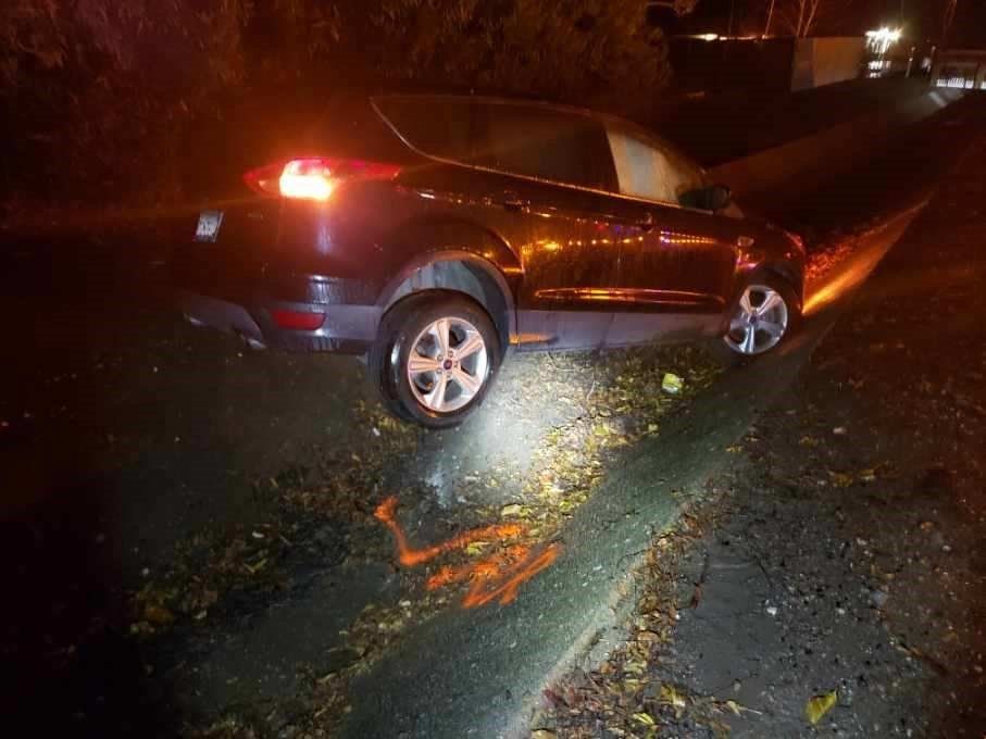 Black Car Stuck Due to an Accident — Concord, CA — ABC Towing