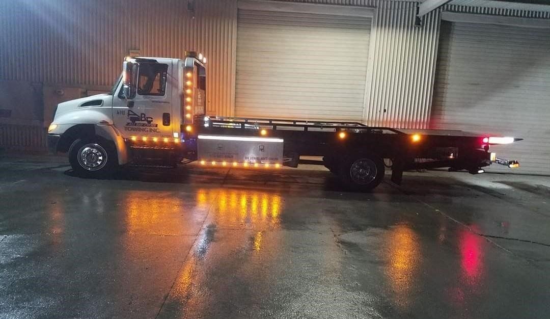Big White Truck with Yellow Lights — Concord, CA — ABC Towing