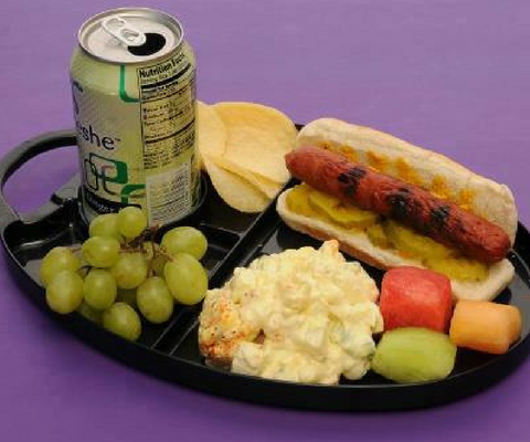 food and canned drink on party pallete