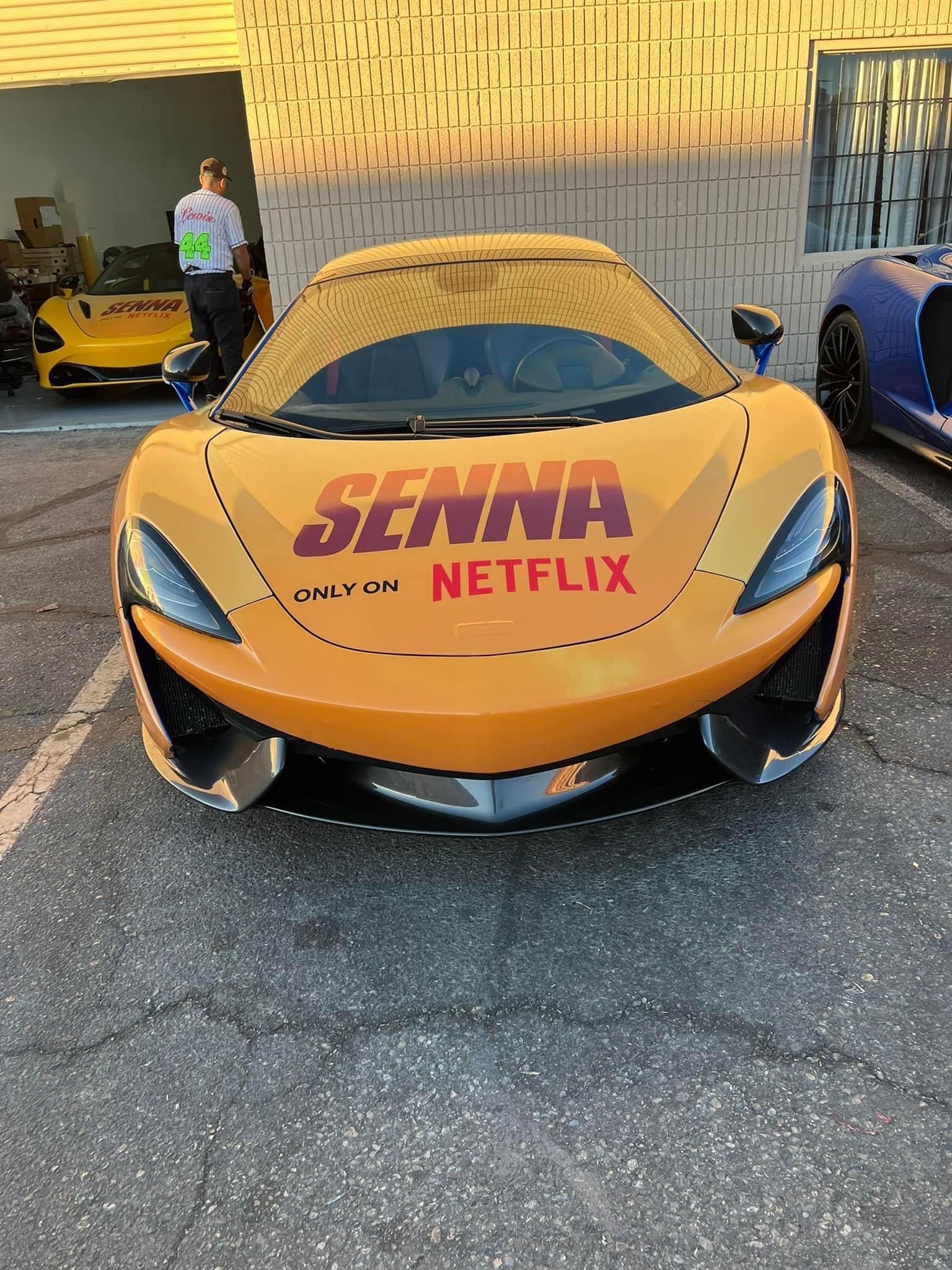 Orange McLaren Senna with 