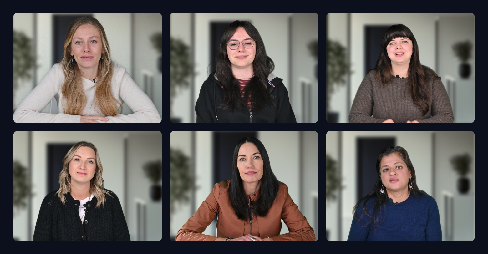 A grid of six women representing a few of the women of Duda