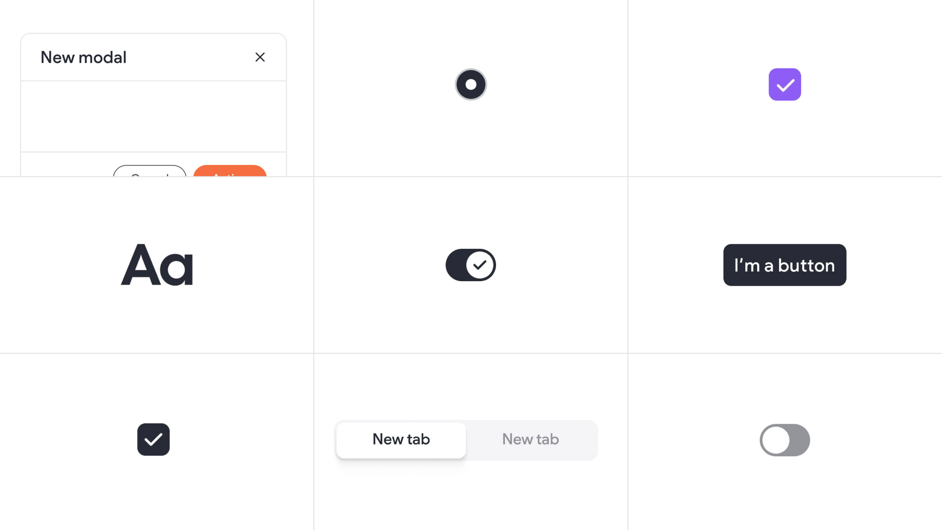 A collection of elements from the Duda platform